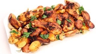 One Pan Roasted Chicken amp Potatoes Recipe  Laura Vitale  Laura in the Kitchen Episode 761 [upl. by Etnasa141]