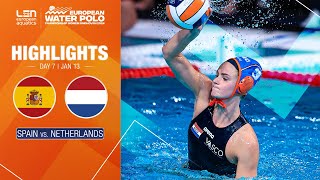 Final Spain vs Netherlands  Extended Highlights  European Water Polo Championships 2024 [upl. by Inat251]