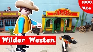 PLAYMOBIL Schüsse und Überfall im Wilden Westen [upl. by Llertnahs496]