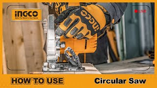 How to use a Circular Saw  Skills and Tips for different types of boards  INGCO [upl. by Akire956]