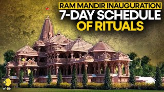 Ram Mandir Ayodhya List of details for rituals from Jan 1622 for consecration ceremony  WION [upl. by Ricki]