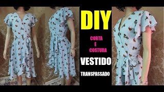 Vestido transpassado corte e costuraDIY [upl. by Scotti787]