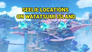 Semua Lokasi Seelie di Watatsumi island  Genshin Impact [upl. by Saxet]