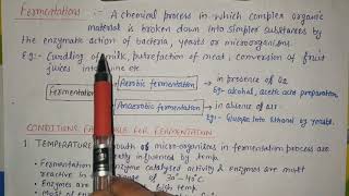 Lecture 01  Fermentation process and conditions favourable for fermentation [upl. by Arleta]