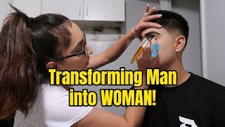 Wife Transforms Husband into Woman Challenge [upl. by Ueik]