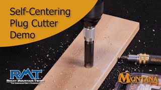 How to use a SelfCentering Plug Cutter with a cordless drill  TOO EASY [upl. by Sulokcin]