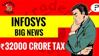 infosys share news  ADR 4 down  Tax evasion ₹32000 crore [upl. by Kreda37]