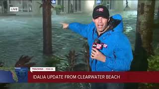 TRACKING IDALIA  Floods and intense winds hit Clearwater Beach [upl. by Milson390]