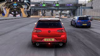 580HP VW Golf GTI MK75 Vs 544HP Golf R MK75 Pops amp Bangs Tuned  Assetto Corsa  Moza R9  VR [upl. by Hollah572]