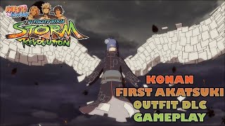 Konan First Akatsuki Outfit DLC Gameplay  Naruto Shippuden Ultimate Ninja Storm Revolution [upl. by Karlens]