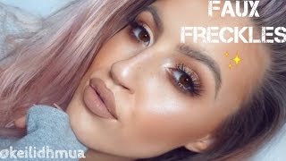 Fake Freckles  Updated Foundation Routine  KeilidhMua [upl. by Hewes]