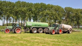 Fendt Favorit 824 amp 920  Dezwaef 13m³ amp 26m³  Loonwerken Mercy  drijfmest injecteren [upl. by Ssepmet674]