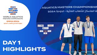 Day 1  Highlights  World Aquatics Masters Championships  Doha 2024 [upl. by Socha]