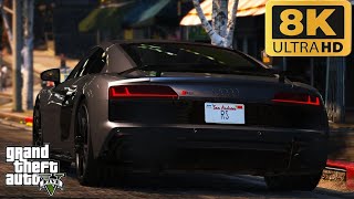 GTA 5 Audi R8 20248K REAL LIFE Graphics RXT 3090 [upl. by Eeramit23]