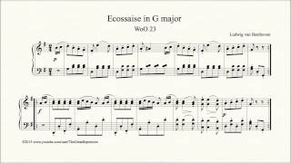 Beethoven Ecossaise in G major WoO 23 Harpsichord [upl. by Elleivap869]