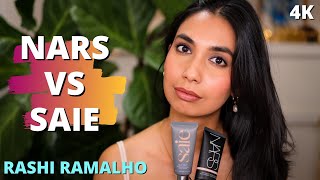 Saie Tinted Moisturizer VS NARS Tinted Moisturizer with 8 Hour Wear Test [upl. by Dnyletak]