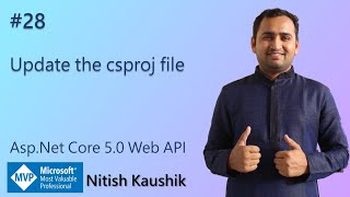 Update the csproj file  ASPNET Core 50 Web API tutorial [upl. by Yeslah]