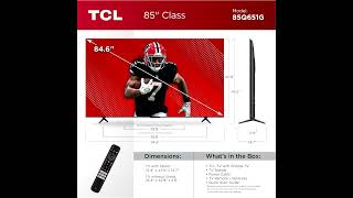 TCL 85Q651G 85Inch Q65 QLED 4K UHD Smart TV Review  Best 4K TV 2024 [upl. by Vez]