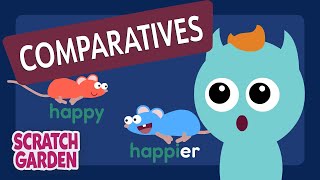 Comparatives  Monsters Learn English  Scratch Garden [upl. by Ko]