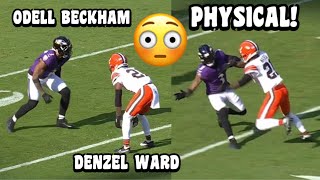 Zay Flowers amp Odell Beckham Jr Vs Denzel Ward 🔥 WR Vs CB Ravens vs Browns 2023 highlights [upl. by Ibok]