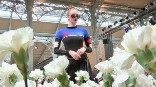 Larsen Thompson front row before the Off White Fashion Show [upl. by Traggat377]