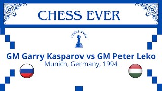 Garry Kasparov vs Peter Leko Munich Germany 1994 [upl. by Olram]