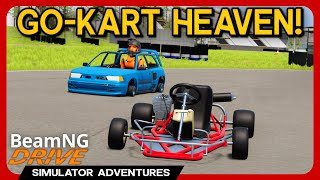 HUGE GoKart Map With 8 TRACKS  BeamNG Kartland Mod [upl. by O'Gowan]