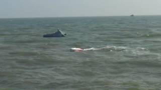 Autonomous bathymetry survey boat ME40 demo in the ocean [upl. by Cochard]