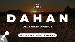 Dahan  December Avenue Female Key  Piano Karaoke [upl. by Ennairek81]