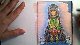 Drawing a Santoro Gorjuss Girl How to Draw Santoro Gorjuss [upl. by Anaugal]