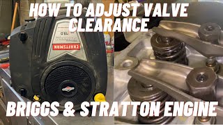 How to adjust valve clearance on a Briggs and Stratton engine [upl. by Yllim]