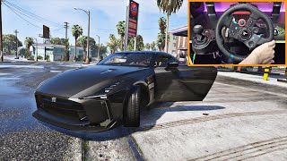 Nissan GTR50  GTA V  Steering Wheel  Shifter Test Drive [upl. by Adur680]