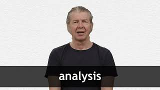 How to pronounce ANALYSIS in American English [upl. by Bela]