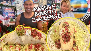 MASSIVE BURRITO CHALLENGE at Sandbar Sports Grill in Cocoa Beach FL ft Blaine RainaisCrazy [upl. by Ahsaenat934]