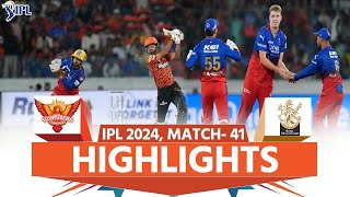 RCB vs SRH IPL 2024 Highlights Royal Challengers Bengaluru vs Sunrisers Hyderabad  full Highlights [upl. by Garges903]