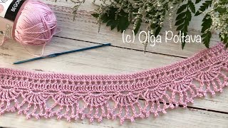 How to Crochet Lace Edging Crochet Video Tutorial [upl. by Irena]