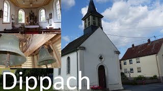 Dippach BA Die zwei Glocken der Kapelle Sankt Peter Turmaufnahme [upl. by Pietje]