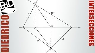 Intersección entre dos planos en Sistema Diédrico [upl. by Notterb]