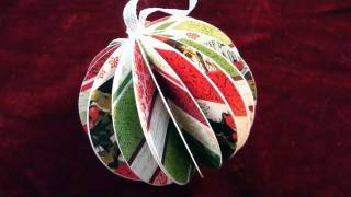 How To make a Paper Ball Christmas Ornament [upl. by Queena465]