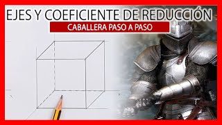 🔥 Perspectiva CABALLERA paso a paso 📐 Cubo con reducción y sin ella  Dibujo Técnico [upl. by Adriane]