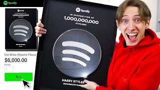 How I Tricked Spotify Into Giving Me A 1 Billion Streams Plaque [upl. by Hplar5]