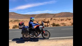 Motorradreise Marokko  Aprilia Tuareg  Offroad in Guelmim [upl. by Arikahs]