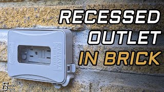 How To Install Recessed Outlet Box Into a Brick Wall [upl. by Nonnac]