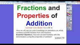 Fractions and Properties of Addition  Section 79 [upl. by Hewie]