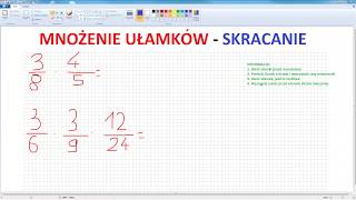 Jak mnożyć ułamki ze skracaniem  przykłady  ForumWiedzy [upl. by Ahsasal]