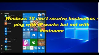 Windows 10 cant resolve hostnames  ping with IP works but not with hostname [upl. by Aiouqahs]