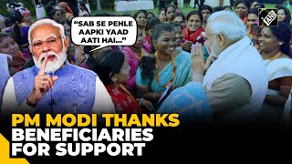 “When you all are with me…” PM Modi thanks beneficiaries for support launches attack on Opposition [upl. by Beatriz]