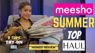 Huge MEESHO Summer TOP haul 👚 new summer collection  TRYON  HONEST REVIEW  gimaashi [upl. by Port]