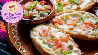 Como Hacer MOLLETES Clásicos  DESAYUNO Mexicano  Tapas Mexicanas [upl. by Oirogerg]