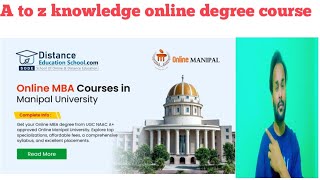 Manipal University online degree course A to z knowledge [upl. by Rama837]